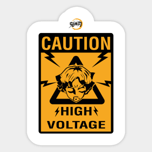 DEMON SLAYER SEASON 2: CAUTION HIGH VOLTAGE Sticker